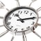 Quickway Imports Decorative 3D Cutlery Utensil Spoon and Fork Wall Clock for Kitchen, Playroom or Bedroom, Silver QI004149.SI - alternate 3